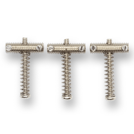 Vintage Style Threaded Telecaster Saddles Chrome x3 - Parts - WM Guitars