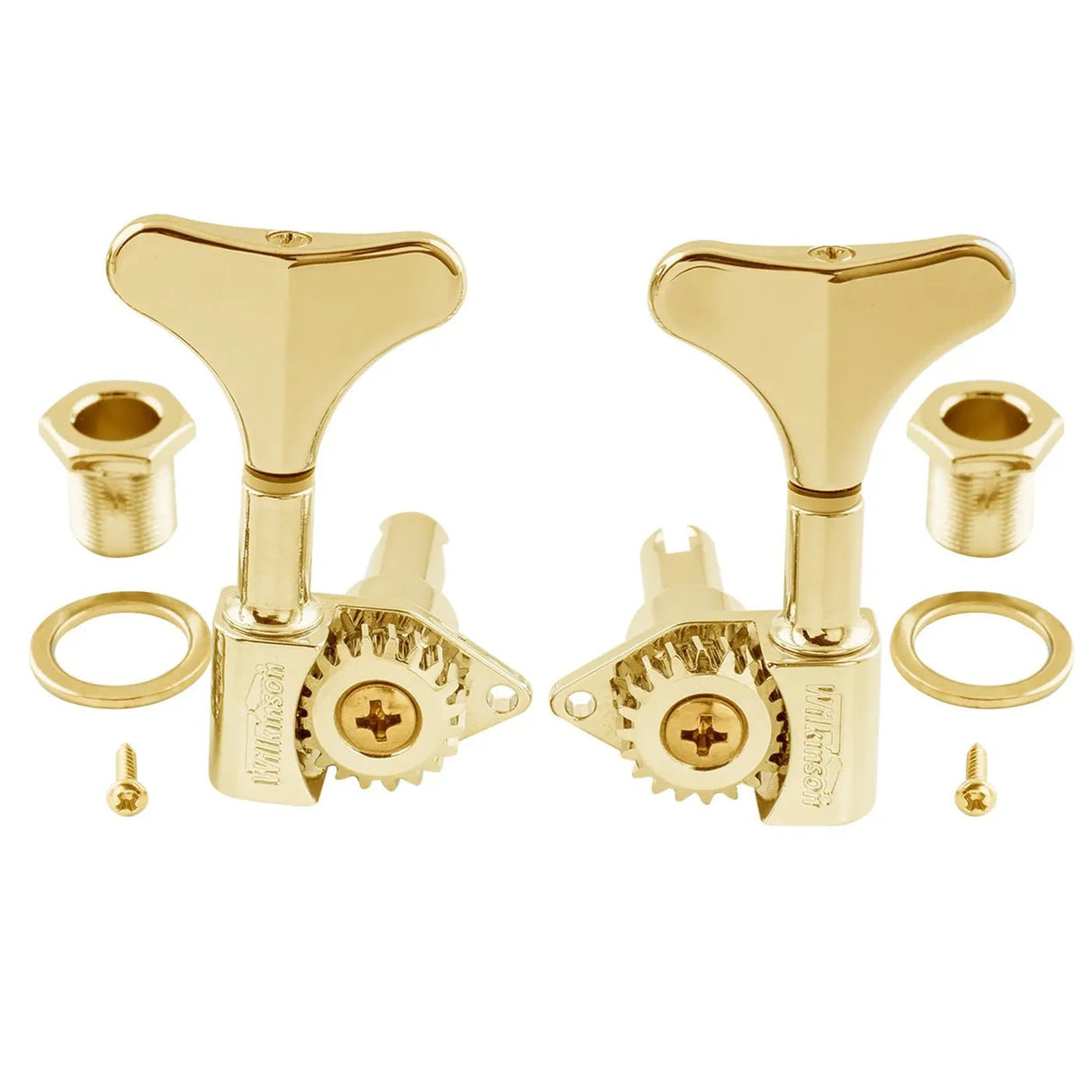 Wilkinson 2R2L 20:1 Ratio Open Gear Bass Machine Heads - Parts - Wilkinson