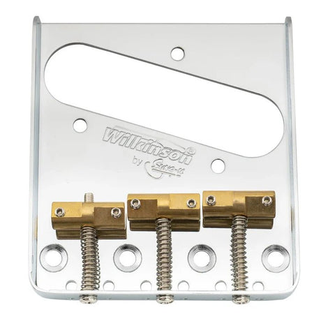 Wilkinson WTB 54mm Ashtray Brass Compensated 3 - Saddle Guitar Bridge - Parts - Wilkinson