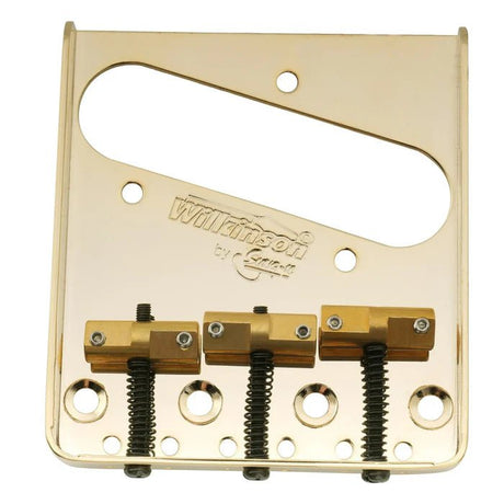 Wilkinson WTB 54mm Ashtray Brass Compensated 3 - Saddle Guitar Bridge - Parts - Wilkinson