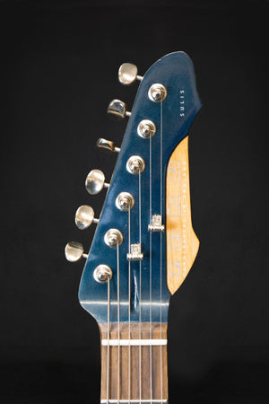 Zona Sulis Custom Petrol Blue Metallic Handmade Electric Guitar - Electric Guitars - Zona