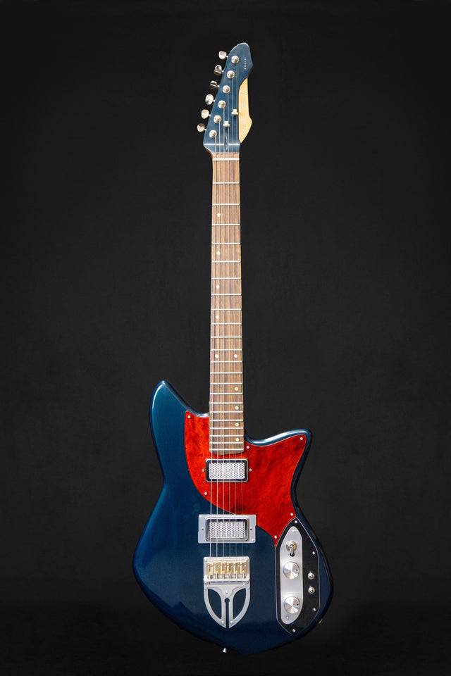 Zona Sulis Custom Petrol Blue Metallic Handmade Electric Guitar - Electric Guitars - Zona